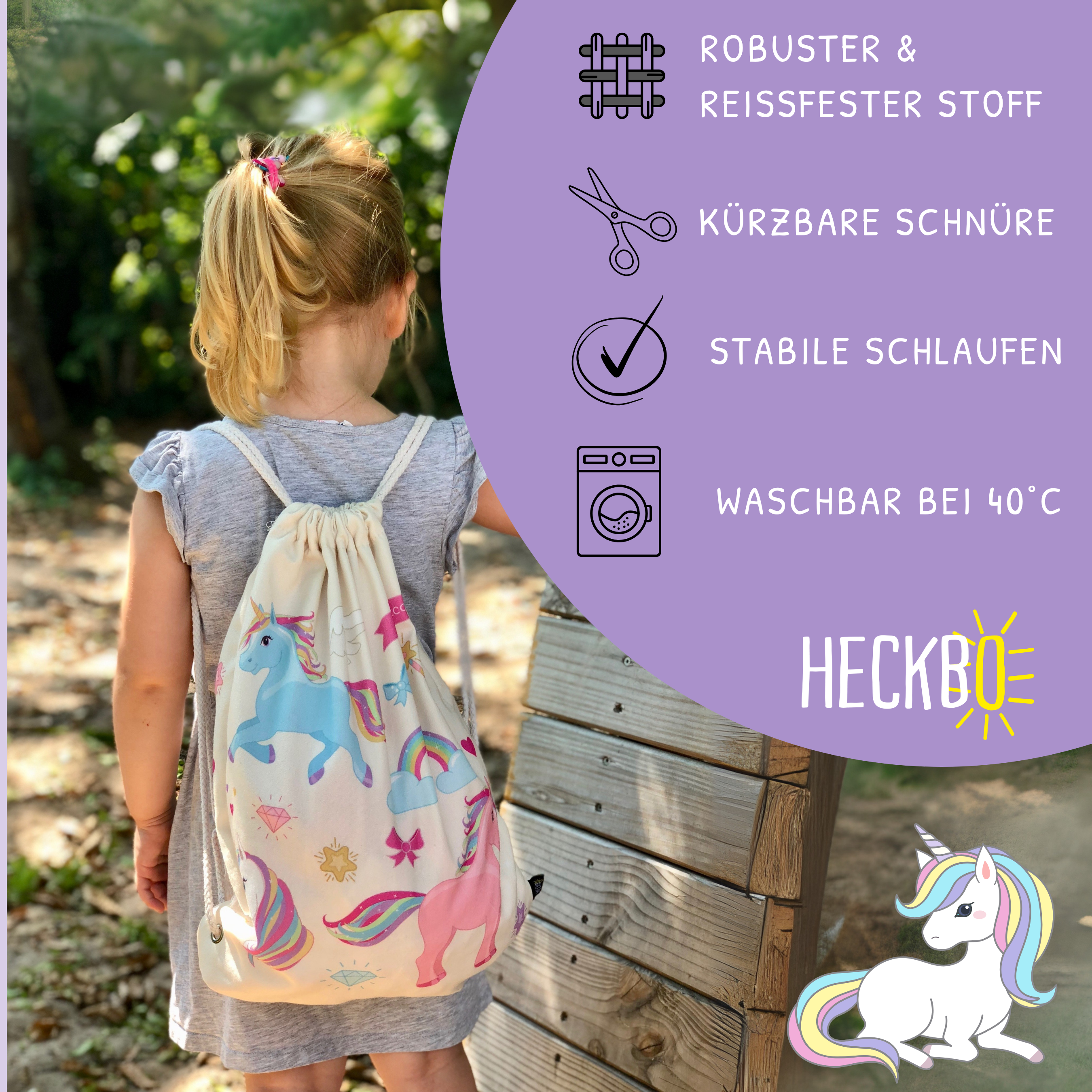 Kinder Turnbeutel Einhorn