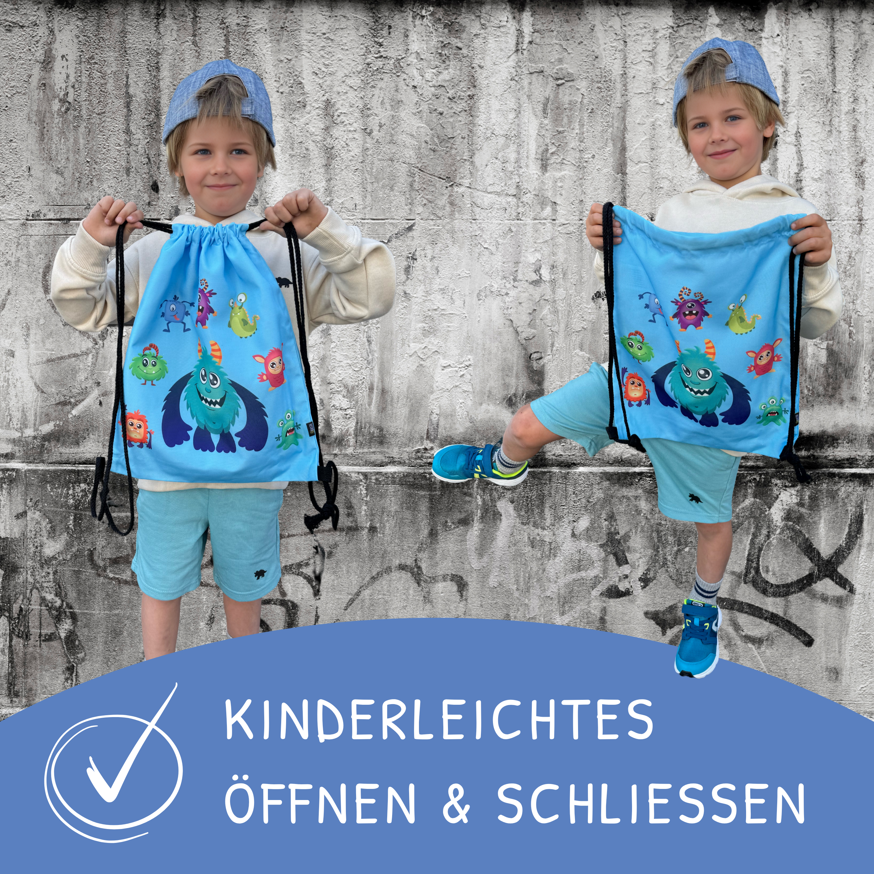 Kinder Turnbeutel Monster
