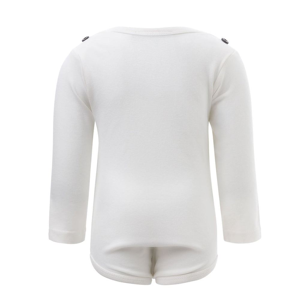 White Onesie with Blend textiles