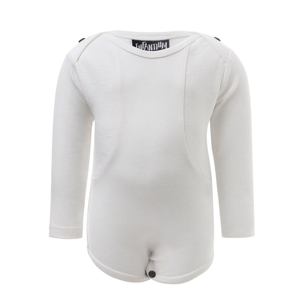 White Onesie with Blend textiles